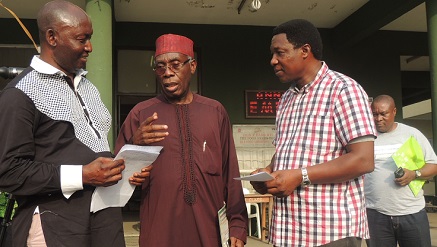 (L-r): Paul Ilona, country manager, HarvestPlus Nigeria, Chief Audu Ogbeh, CEO, Efugo Farms, and Rev. Fr. Fortunatus Okeke, director, Dominican Centre, during the 3-day Empowerment Training/Seminar for Agripreneurs held at St Dominic Catholic Church, Yaba, Lagos, on “Leveraging Agriculture For A Healthier Economy”.